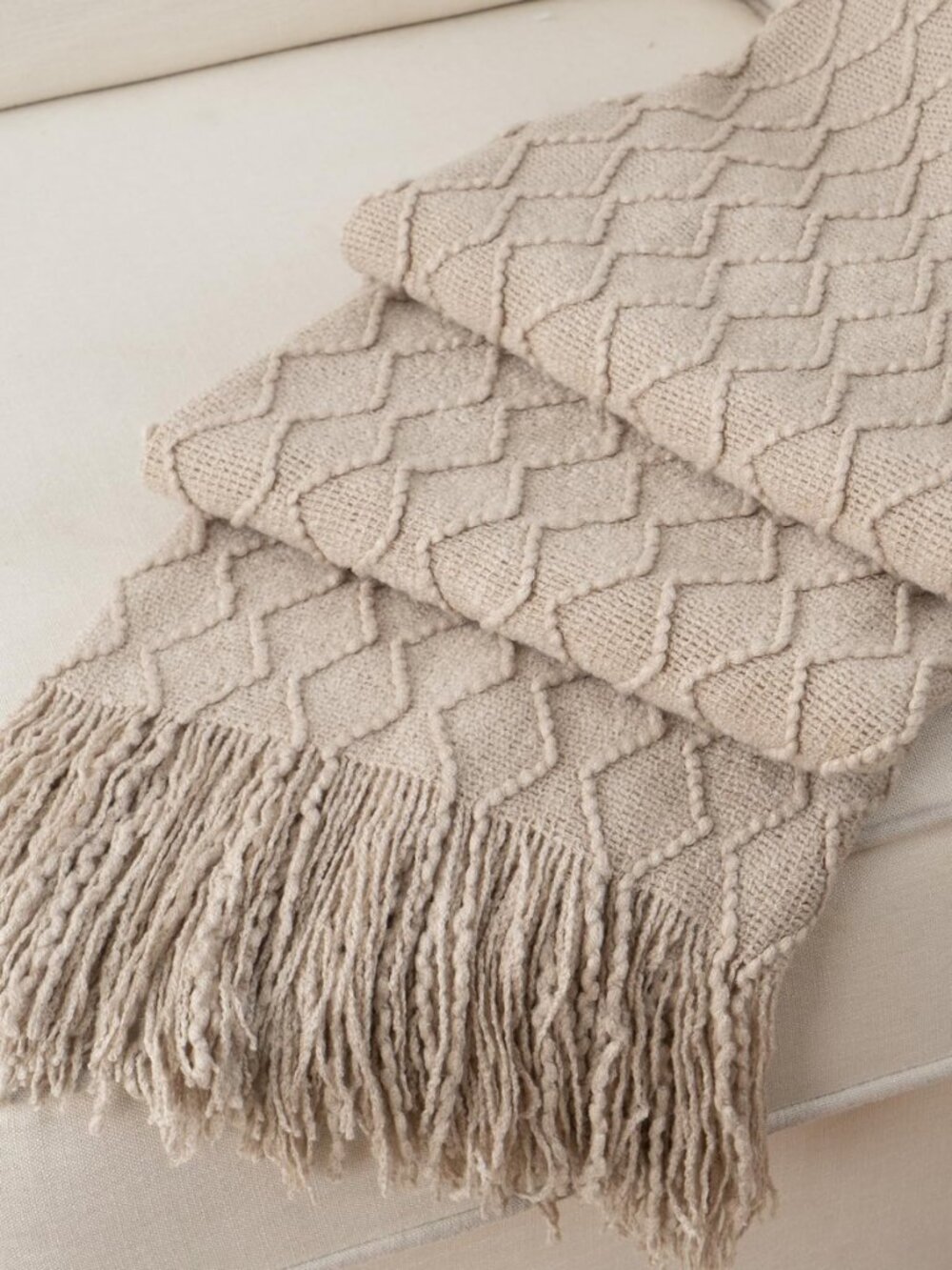 Khaki Throw Blankets for Couch, Tan Throw Blanket, 50"x60"